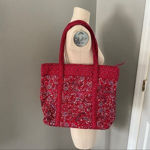 **3 for $20!!** Paisley Tote Bag Red Pink Pouch